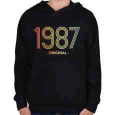 PRINTFASHION 1987 - Gyerek kapucnis pulóver - Fekete