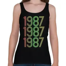 PRINTFASHION 1987 - Női atléta - Fekete női trikó