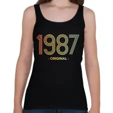 PRINTFASHION 1987 - Női atléta - Fekete női trikó