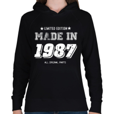 PRINTFASHION 1987 - Női kapucnis pulóver - Fekete