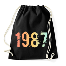 PRINTFASHION 1987 - Sportzsák, Tornazsák - Fekete tornazsák