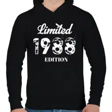 PRINTFASHION 1988 - Férfi kapucnis pulóver - Fekete férfi pulóver, kardigán
