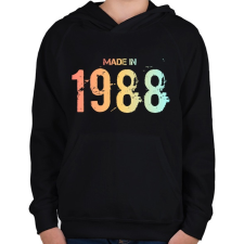 PRINTFASHION 1988 - Gyerek kapucnis pulóver - Fekete gyerek pulóver, kardigán