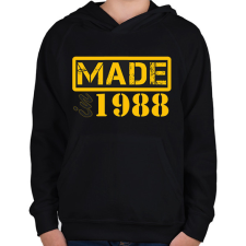 PRINTFASHION 1988 - Gyerek kapucnis pulóver - Fekete gyerek pulóver, kardigán