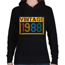 PRINTFASHION 1988 - Női kapucnis pulóver - Fekete női pulóver, kardigán