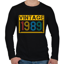 PRINTFASHION 1989 - Férfi hosszú ujjú póló - Fekete férfi póló