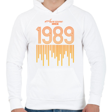 PRINTFASHION 1989 - Férfi kapucnis pulóver - Fehér