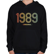 PRINTFASHION 1989 - Gyerek kapucnis pulóver - Fekete gyerek pulóver, kardigán