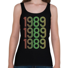 PRINTFASHION 1989 - Női atléta - Fekete