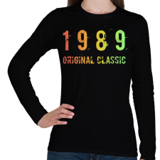 PRINTFASHION 1989 - Női hosszú ujjú póló - Fekete női póló