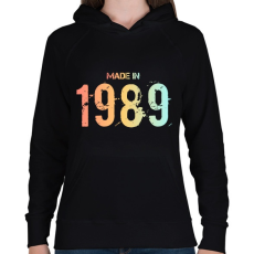 PRINTFASHION 1989 - Női kapucnis pulóver - Fekete