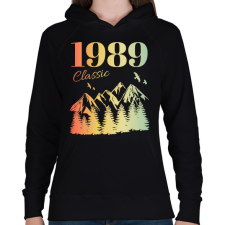 PRINTFASHION 1989 - Női kapucnis pulóver - Fekete női pulóver, kardigán