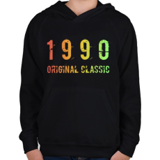 PRINTFASHION 1990 - Gyerek kapucnis pulóver - Fekete