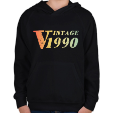 PRINTFASHION 1990 - Gyerek kapucnis pulóver - Fekete gyerek pulóver, kardigán