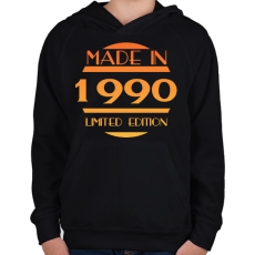 PRINTFASHION 1990 - Gyerek kapucnis pulóver - Fekete