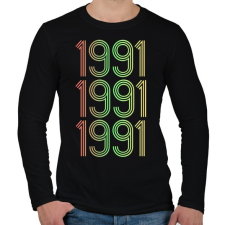 PRINTFASHION 1991 - Férfi hosszú ujjú póló - Fekete férfi póló