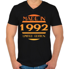 PRINTFASHION 1992 - Férfi V-nyakú póló - Fekete férfi póló