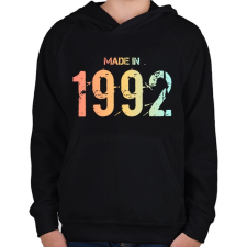 PRINTFASHION 1992 - Gyerek kapucnis pulóver - Fekete gyerek pulóver, kardigán