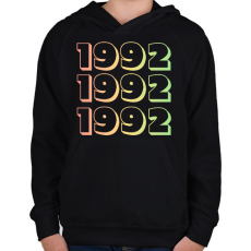 PRINTFASHION 1992 - Gyerek kapucnis pulóver - Fekete