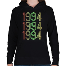 PRINTFASHION 1994 - Női kapucnis pulóver - Fekete női pulóver, kardigán