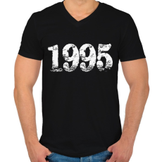 PRINTFASHION 1995 - Férfi V-nyakú póló - Fekete