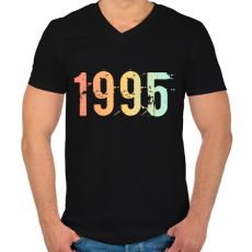 PRINTFASHION 1995 - Férfi V-nyakú póló - Fekete
