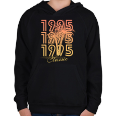 PRINTFASHION 1995 - Gyerek kapucnis pulóver - Fekete