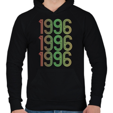 PRINTFASHION 1996 - Férfi kapucnis pulóver - Fekete