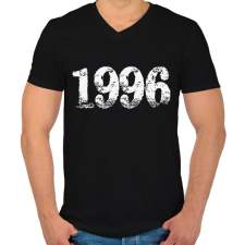 PRINTFASHION 1996 - Férfi V-nyakú póló - Fekete férfi póló