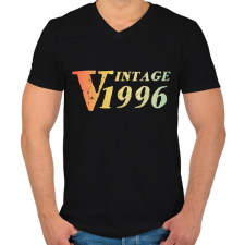 PRINTFASHION 1996 - Férfi V-nyakú póló - Fekete férfi póló