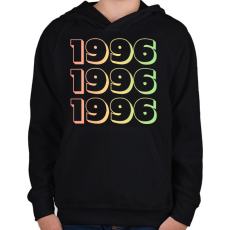 PRINTFASHION 1996 - Gyerek kapucnis pulóver - Fekete