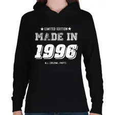 PRINTFASHION 1996 - Női kapucnis pulóver - Fekete női pulóver, kardigán