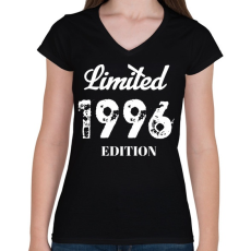 PRINTFASHION 1996 - Női V-nyakú póló - Fekete