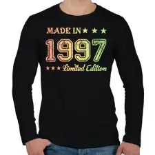 PRINTFASHION 1997 - Férfi hosszú ujjú póló - Fekete férfi póló