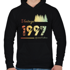 PRINTFASHION 1997 - Férfi kapucnis pulóver - Fekete