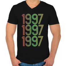 PRINTFASHION 1997 - Férfi V-nyakú póló - Fekete