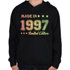 PRINTFASHION 1997 - Gyerek kapucnis pulóver - Fekete