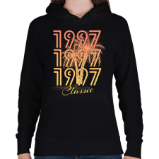 PRINTFASHION 1997 - Női kapucnis pulóver - Fekete női pulóver, kardigán