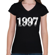 PRINTFASHION 1997 - Női V-nyakú póló - Fekete női póló