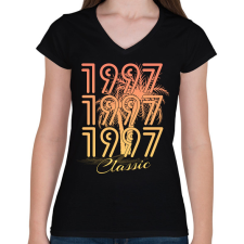 PRINTFASHION 1997 - Női V-nyakú póló - Fekete női póló
