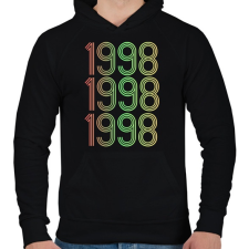 PRINTFASHION 1998 - Férfi kapucnis pulóver - Fekete férfi pulóver, kardigán