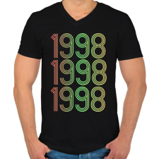 PRINTFASHION 1998 - Férfi V-nyakú póló - Fekete férfi póló