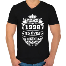 PRINTFASHION 1998 - Férfi V-nyakú póló - Fekete férfi póló
