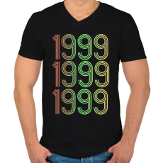 PRINTFASHION 1999 - Férfi V-nyakú póló - Fekete