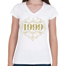 PRINTFASHION 1999 - Női V-nyakú póló - Fehér