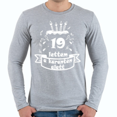 PRINTFASHION 19 lettem - Férfi hosszú ujjú póló - Sport szürke