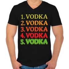 PRINTFASHION 1-5 Vodka - Férfi V-nyakú póló - Fekete férfi póló
