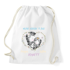 PRINTFASHION 1 éve együtt - Névvel, számmal - Sportzsák, Tornazsák - Fehér tornazsák