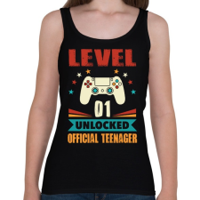 PRINTFASHION 1 éves gamer - Női atléta - Fekete női trikó