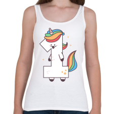 PRINTFASHION 1 éves unikornis - Női atléta - Fehér női trikó